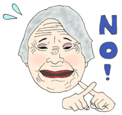 elderly lady sticker #5821986
