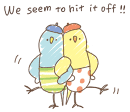 Stylish small birds 2 (English) sticker #5822396