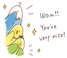 Stylish small birds 2 (English) sticker #5822404