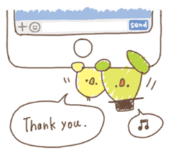 Stylish small birds 2 (English) sticker #5822407