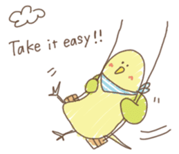Stylish small birds 2 (English) sticker #5822418