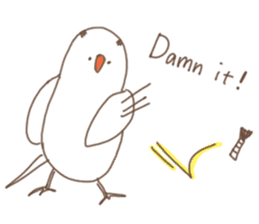 Stylish small birds 2 (English) sticker #5822429