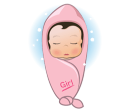 Panda Cute Little Girl sticker #5822914