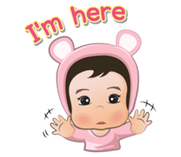 Panda Cute Little Girl sticker #5822915