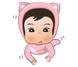 Panda Cute Little Girl sticker #5822916