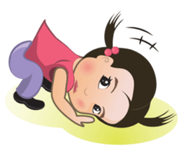 Panda Cute Little Girl sticker #5822926