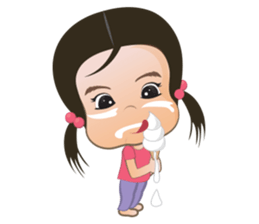 Panda Cute Little Girl sticker #5822929