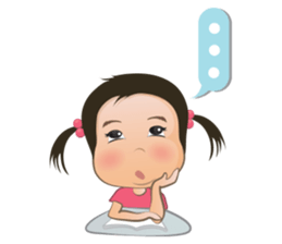 Panda Cute Little Girl sticker #5822935