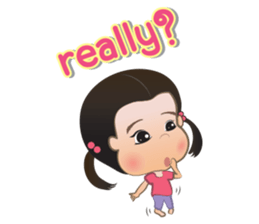 Panda Cute Little Girl sticker #5822940