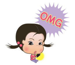 Panda Cute Little Girl sticker #5822941