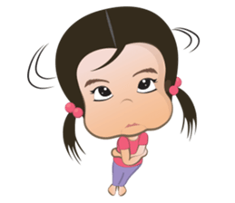 Panda Cute Little Girl sticker #5822943