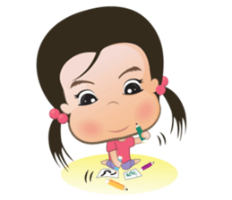 Panda Cute Little Girl sticker #5822944