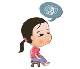 Panda Cute Little Girl sticker #5822949