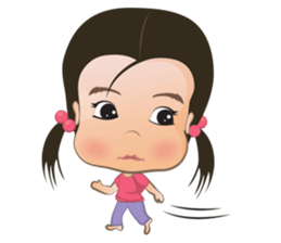 Panda Cute Little Girl sticker #5822951