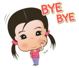 Panda Cute Little Girl sticker #5822953