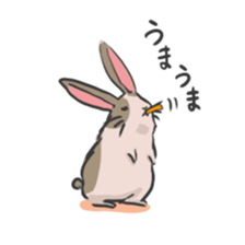 Fluffy Rabbit stamps sticker #5824857