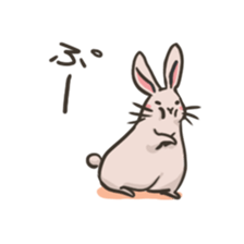 Fluffy Rabbit stamps sticker #5824867