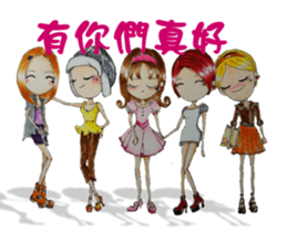 Ming's Hand-Drawn Fashion Design sticker #5825295