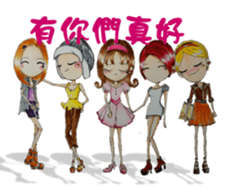 Ming's Hand-Drawn Fashion Design sticker #5825295