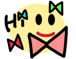 smile with ribbon sticker #5826138