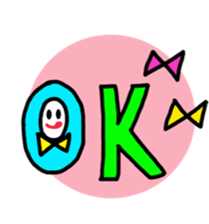 smile with ribbon sticker #5826158