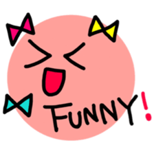 smile with ribbon sticker #5826159