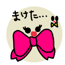 smile with ribbon sticker #5826162
