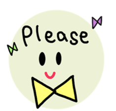 smile with ribbon sticker #5826173