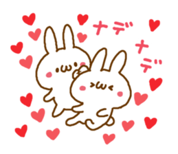 LOVE LOVE Praised word White rabbit sticker #5826264