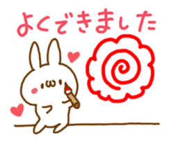 LOVE LOVE Praised word White rabbit sticker #5826265