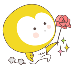 Yellow owl of happiness ver1 sticker #5828146