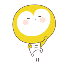 Yellow owl of happiness ver1 sticker #5828156
