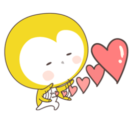 Yellow owl of happiness ver1 sticker #5828159