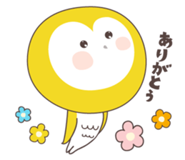 Yellow owl of happiness ver1 sticker #5828160