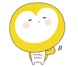 Yellow owl of happiness ver1 sticker #5828161
