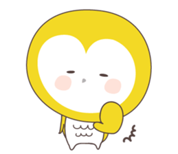 Yellow owl of happiness ver1 sticker #5828177