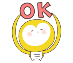 Yellow owl of happiness ver1 sticker #5828182