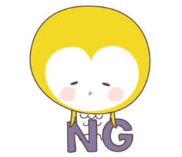 Yellow owl of happiness ver1 sticker #5828183