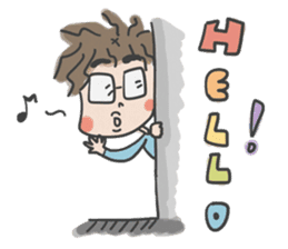 A cute man Anson and his poppy sticker #5829293