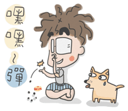 A cute man Anson and his poppy sticker #5829306