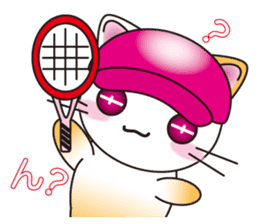 The cat which plays tennis. sticker #5830315