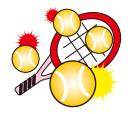 The cat which plays tennis. sticker #5830317