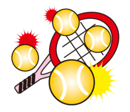 The cat which plays tennis. sticker #5830317
