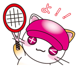 The cat which plays tennis. sticker #5830318