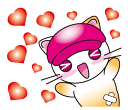 The cat which plays tennis. sticker #5830351