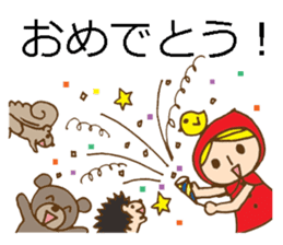 girl and animal friends' daily responses sticker #5830739