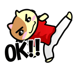 capoeira cat&kappa of Japan sticker sticker #5831182