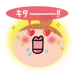 Bu-ko and friends in the face sticker