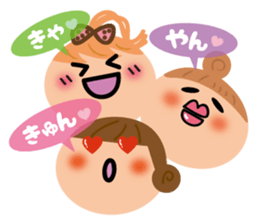 Bu-ko and friends in the face sticker sticker #5831557