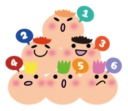 Bu-ko and friends in the face sticker sticker #5831561